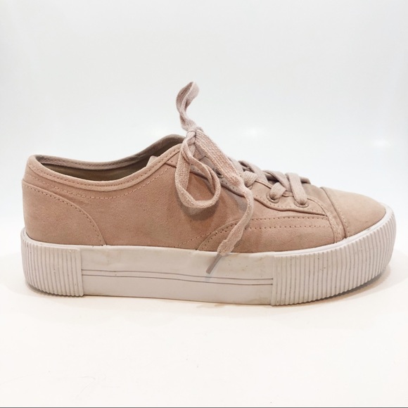 blush platform sneakers